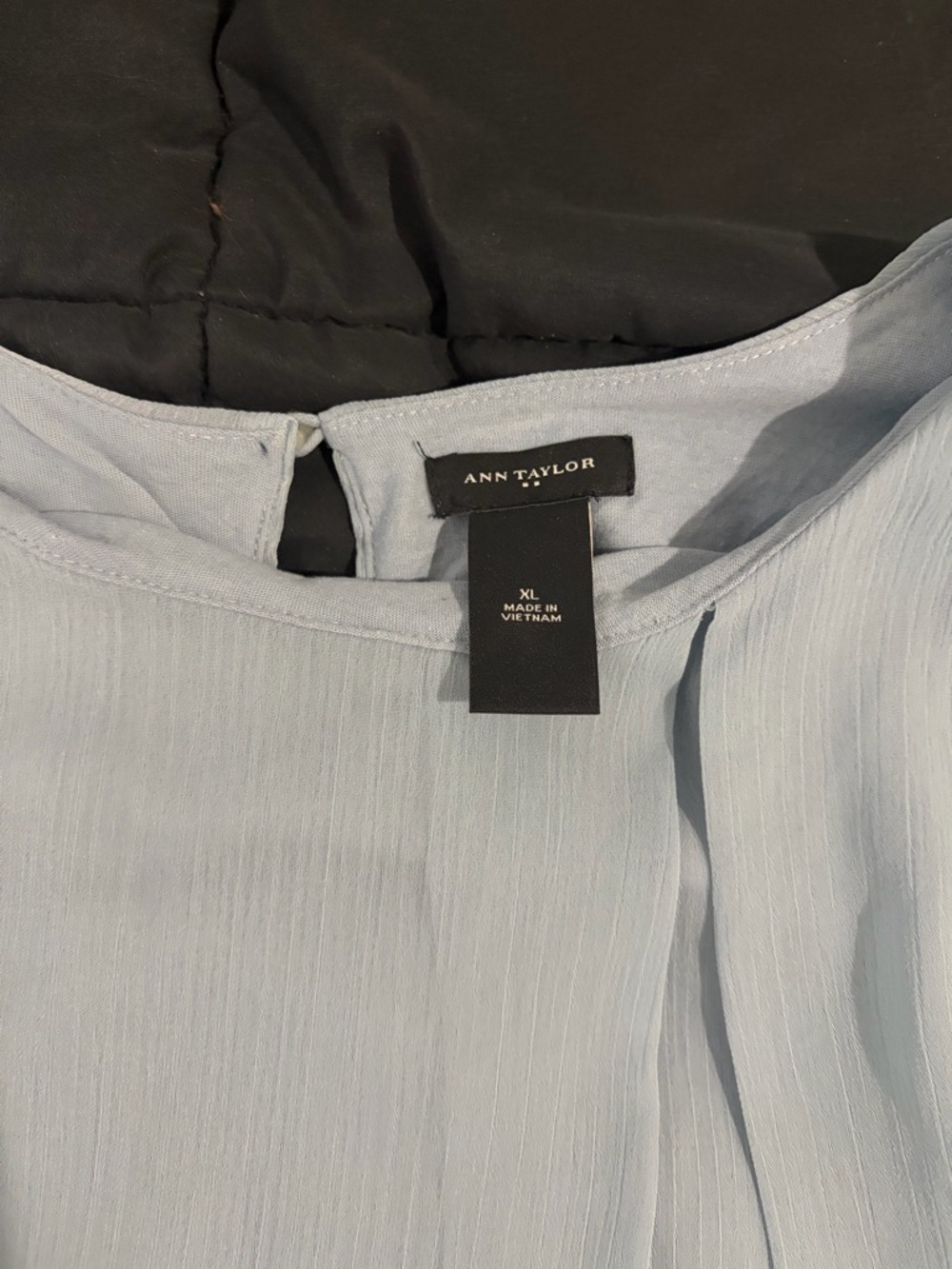Ann Taylor Light Blue Blouse XL Layered Chiffon Flowy Top - Picture 3 of 3